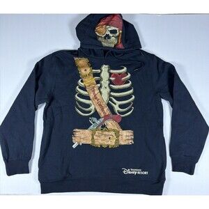 Shanghai Disney Pirates of the Caribbean Skeleton Hoodie Large Park Exclusive